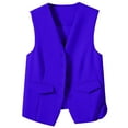 thumbnail image 1 of Breezora Womens Autumn Winter Vest Suit Waistcoat Tailored Slim Fit Layering Piece for Office XXXL Size Blue, 1 of 6