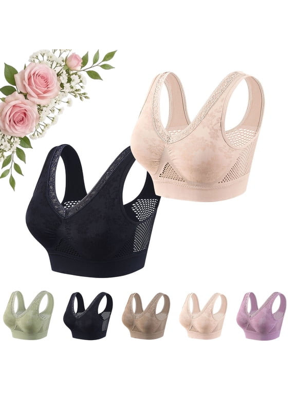 Womens Comfy Lifting Shaping Bra Buttonless Wireless Support Smoothing Bralette for Everyday