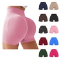 thumbnail image 1 of Breezora Womens High Rise Seamless Biker Shorts with Lifted Booty Quick Dry Breathable Running Yoga Tights, 1 of 5