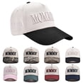 thumbnail image 1 of Breezora Womens Mommin Trucker Hat Retro Two Tone Ponytail Baseball Cap Embroidered Adjustable Gift for Mom, 1 of 9