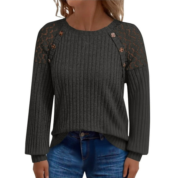 Breezora Womens Oversized 3/4 Sleeve Button Down Shirt Lightweight Summer Beach Cover Up Casual Blouse Top L Size Dark Gray