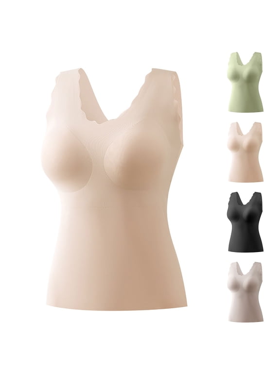 Womens Post Mastectomy Top with Breast Form Pockets Built in Bra Comfortable Everyday Wear
