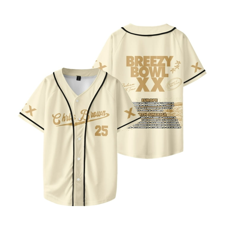 Breezy Bowl XX Tour 2025 Baseball Jersey Short Sleeve Button-up