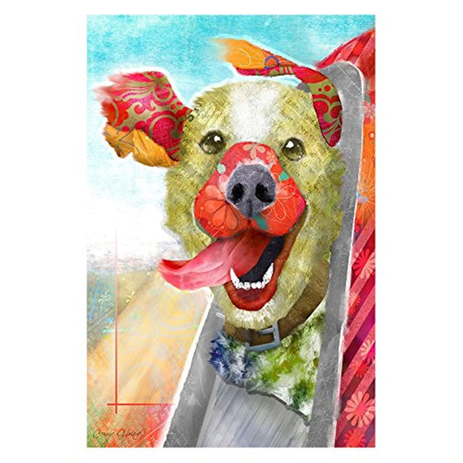 Breezy Dog II Painting Print on Wrapped Canvas - Walmart.com