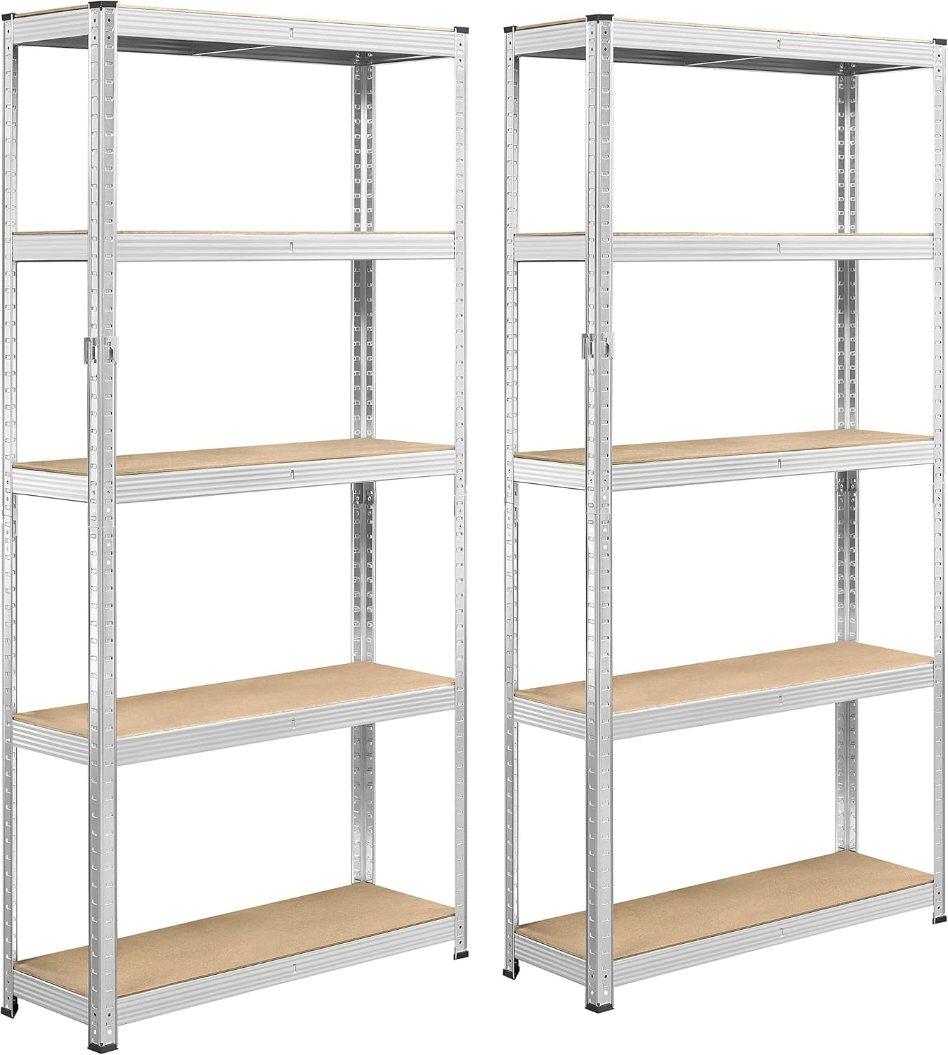 Breezy Living 5-Tier Adjustable Metal Shelving Unit Garage Utility ...