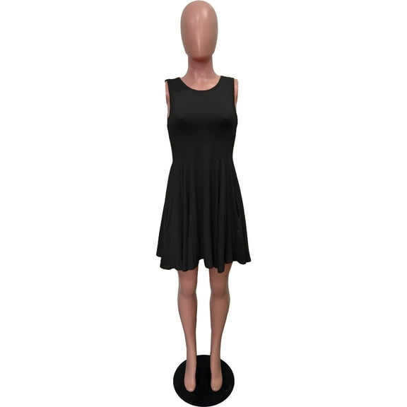 Breezy Swing Dress (S, Black)