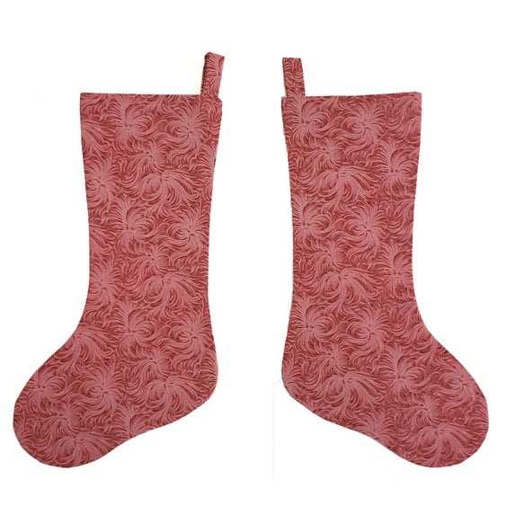 Breezy Swirl Christmas Stocking by Penny's Needful Things (Burgundy) (Single Stocking)