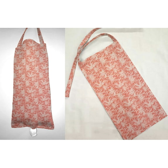 Breezy Swirl Grocery Plastic Shopping Bag Holder by Penny's Needful Things (Coral Peach)