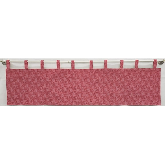 Breezy Swirl Tab Top Valances by Penny's Needful Things (Unlined) (18 Inch One Valance Panel) (Burgundy)