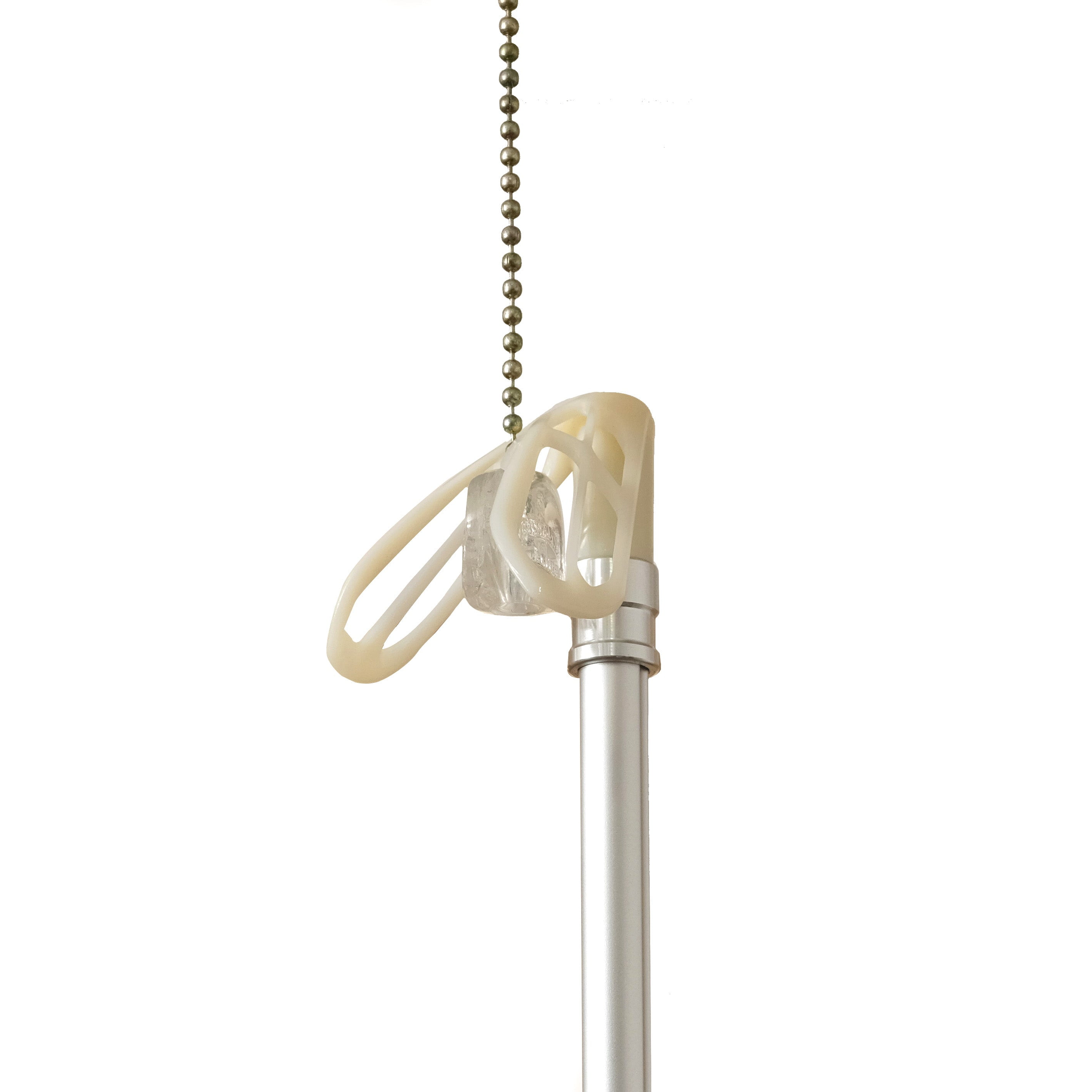 Telescoping Rod with Grabber for Ceiling Fan Chains, 3-Foot, Silver and Black