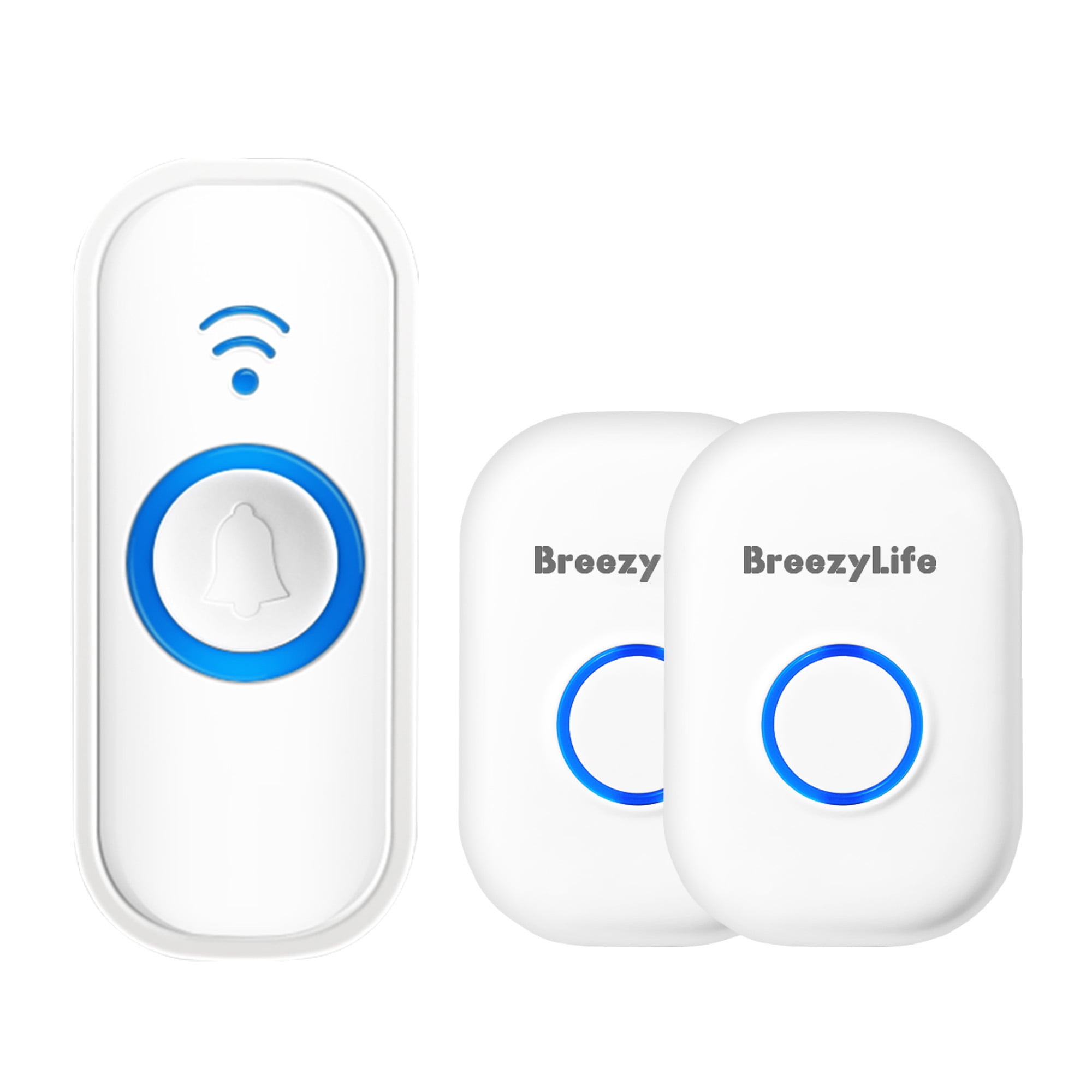 BreezyLife Wireless Doorbell Kit, Waterproof Doorbell Chime with 58