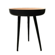 Bregenz Collection Enamel-Coated Metal End Table Versatile Indoor Decor & Serving Table for Home and Office, Baby Pink, 16 x 20 inches