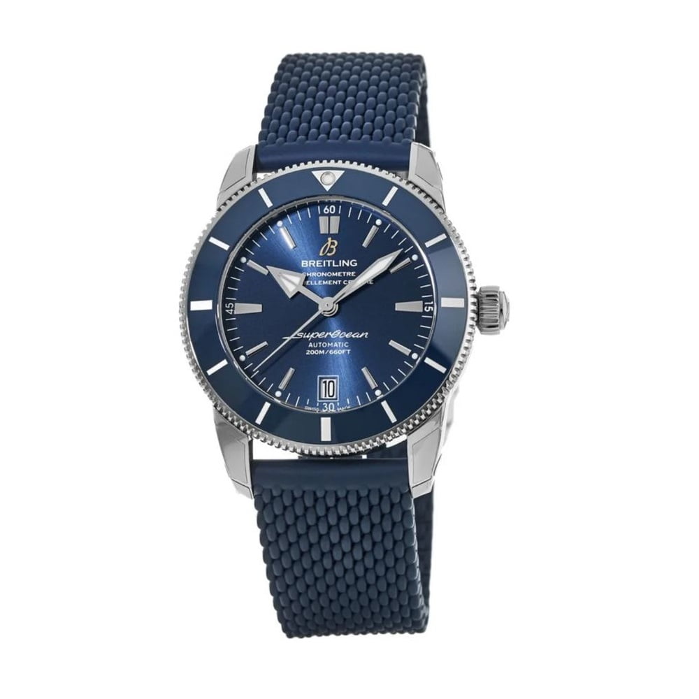 Breitling AB2010161C1S1 Superocean Heritage II Blue Dial Men's Rubber Chronometer Watch Blue - 42 mm