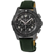 Breitling Avenger B01 Chronograph 46 Night Mission Automatic Black Dial Leather Strap Mens Watch SB0148101B1X1