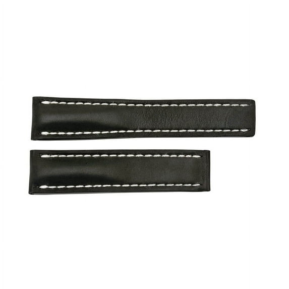 Breitling Black Leather Strap 22-20mm