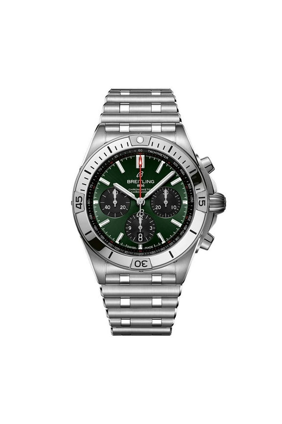 Chronomat B01 42 Chronograph Automatic Green Dial Steel Men's Watch AB0134101L2A1