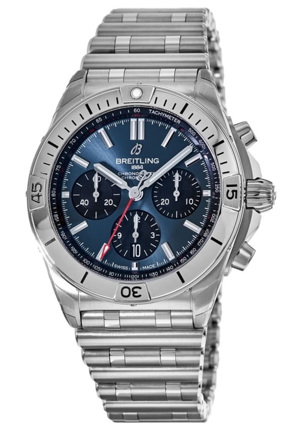 Chronomat B01 42 Blue Chronograph Dial Stainless Steel Men's Watch AB0134101C1A1