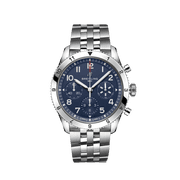 Breitling Classic Avi Chronograph 42 Tribute to Vought F4U Corsair Blue Dial Steel Mens Watch A233801A1C1A1