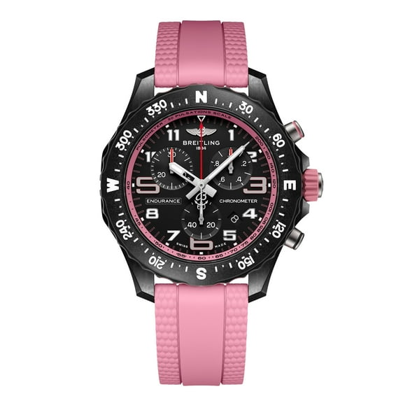 Breitling Endurance Pro 38 Chronograph Black Dial Breitlight Rubber Strap Unisex Watch X83310D41B1S1