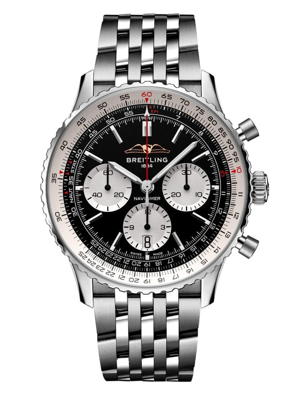 Navitimer B01 Chronograph 43 Automatic Black Dial Steel Men's Watch AB0138211B1A1