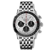 Breitling Navitimer B01 Chronograph 43 Automatic Panda Dial Steel Mens Watch AB0138241G1A1