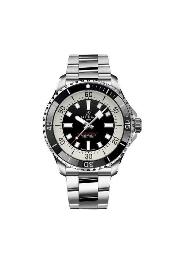 Superocean Automatic 44 Black Dial Steel Men's Watch A17376211B1A1