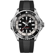 Breitling Superocean Automatic 46 Black Dial Rubber Strap Mens Watch A17378211B1S1