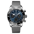 thumbnail image 1 of Breitling Superocean Heritage B01 Chronograph 44 Blue Dial Steel Mesh Band Men's Watch AB0162121C1A1, 1 of 6