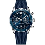 Breitling Superocean Heritage B01 Chronograph 42 Blue Dial Rubber Strap Mens Watch AB0156161C1S1