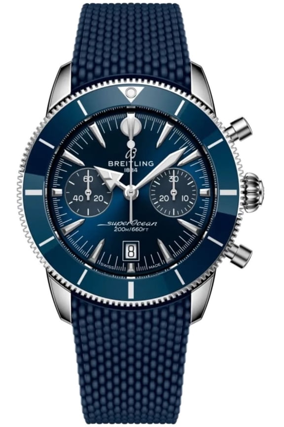 Superocean Heritage B01 Chronograph 42 Blue Dial Rubber Strap Men's Watch AB0156161C1S1