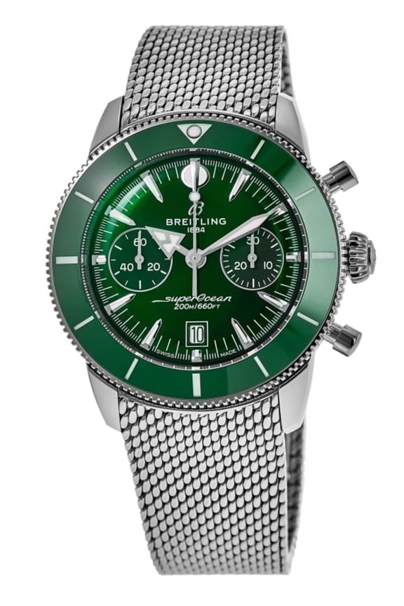 Superocean Heritage B01 Chronograph 42 Green Dial Stainless Steel Men's Watch AB0156361L1A1