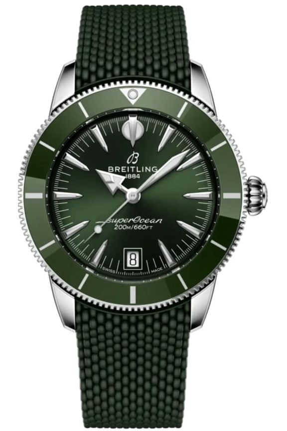 Superocean Heritage B31 Automatic 40 Green Dial Rubber Strap Men's Watch AB3110361L1S1