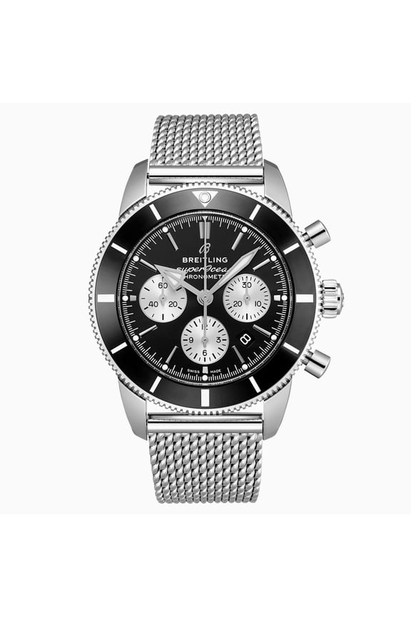 Superocean Heritage Chronograph 44 Automatic Black Ceramic Steel Men's Watch AB0162121B1A1