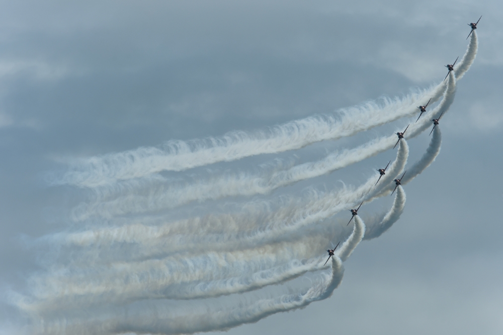 Breitlng Wing Walkers In Action At The Eastbourne Airshow East Sussex Uk Canvas Art - Ian Cumming Design Pics (17 x 11)