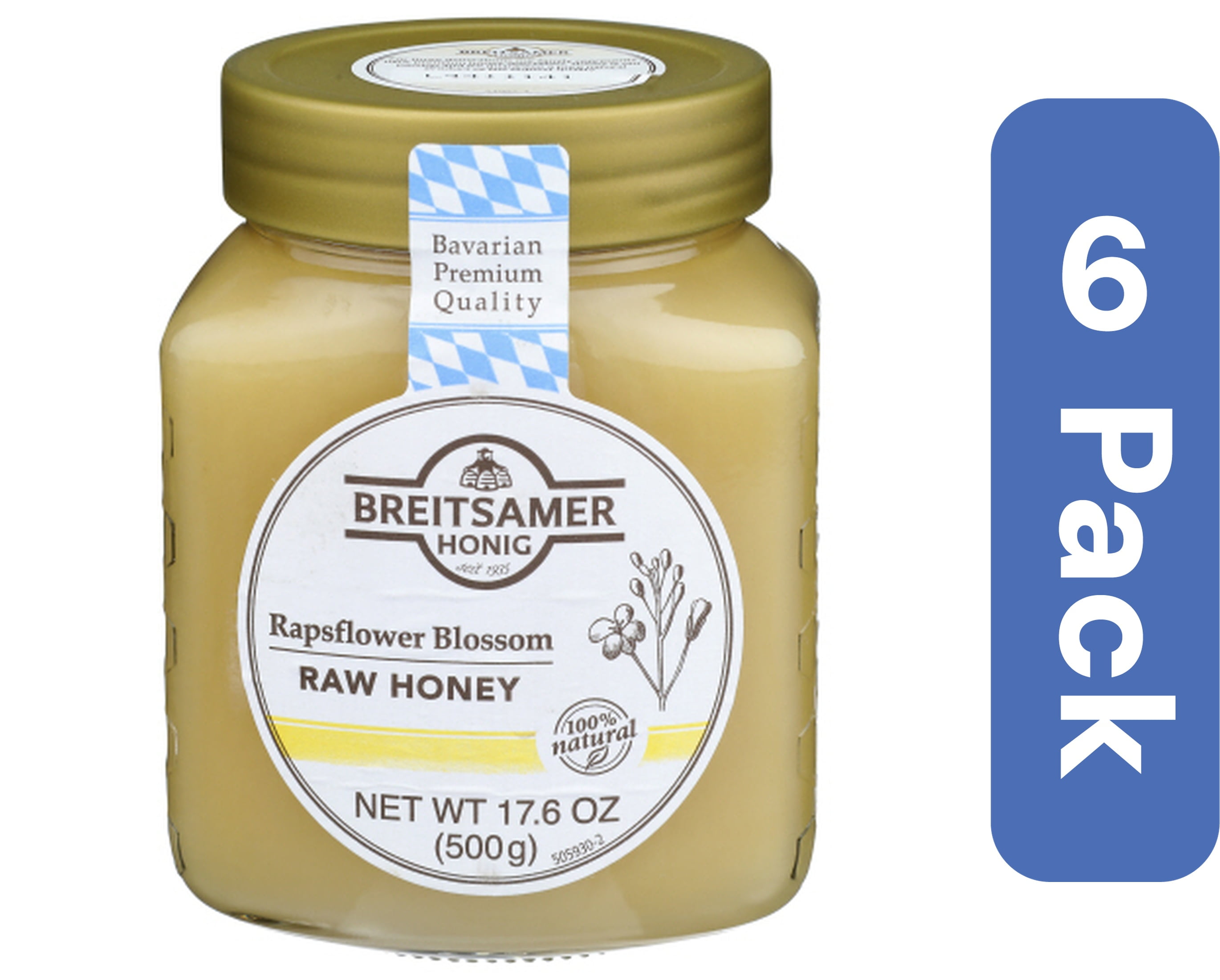 Breitsamer Creamy Rapeseed Flower Honey 17.6 oz (Pack Of 6)