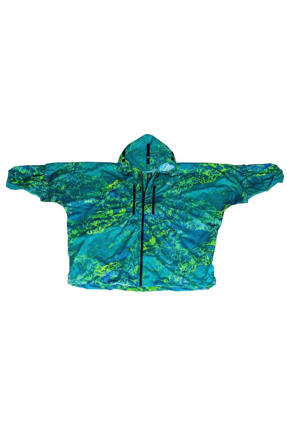 20K Waterproof Unisex Rain Jacket - Realtree WAV3 Blue Green