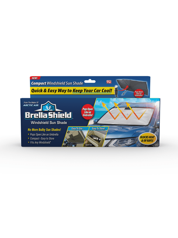 Windshield Sun Shade, Compact Car Shade, Fits Most Vehicles , As Seen on TV