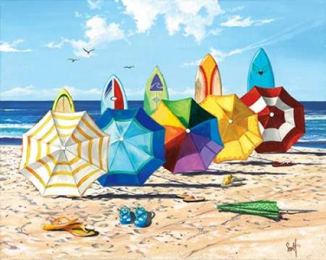 Brellas and Boards Canvas Art - Scott Westmoreland (24 x 30)
