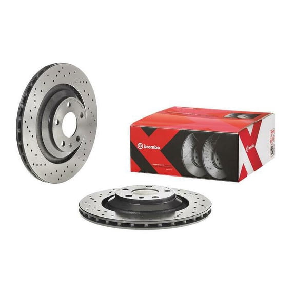 Brembo B2693473 09.A270.1X Premium UV Coated Rear Xtra Cross Drilled Brake Rotor for 2006-2006 BMW 330i