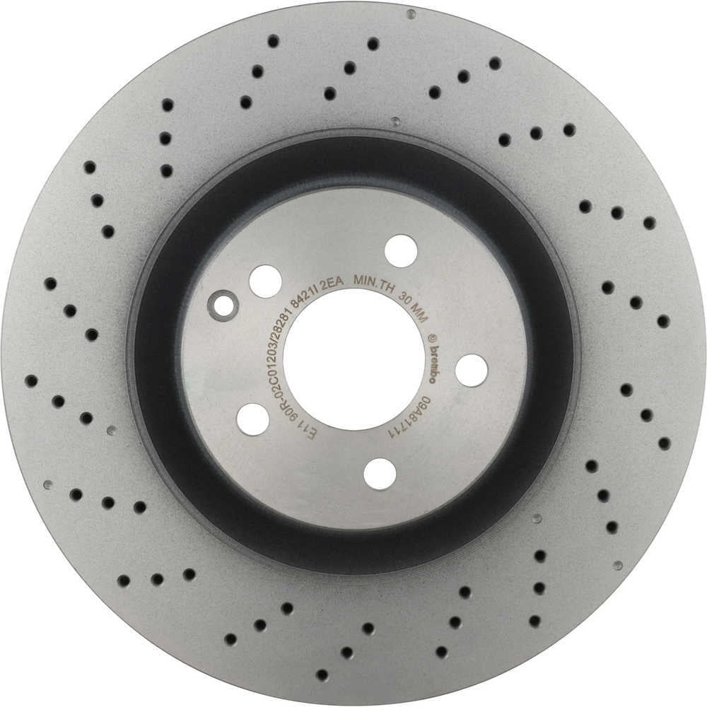 Brembo 09.A817.11 BRAKE ROTORS Fits select: 2007-2008,2010-2013 MERCEDES-BENZ S 550
