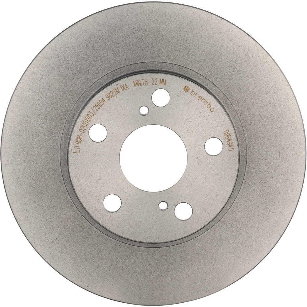 Brembo 09.B494.11 BRAKE ROTORS Fits select: 2010-2015 TOYOTA PRIUS, 2011-2017 LEXUS CT 200