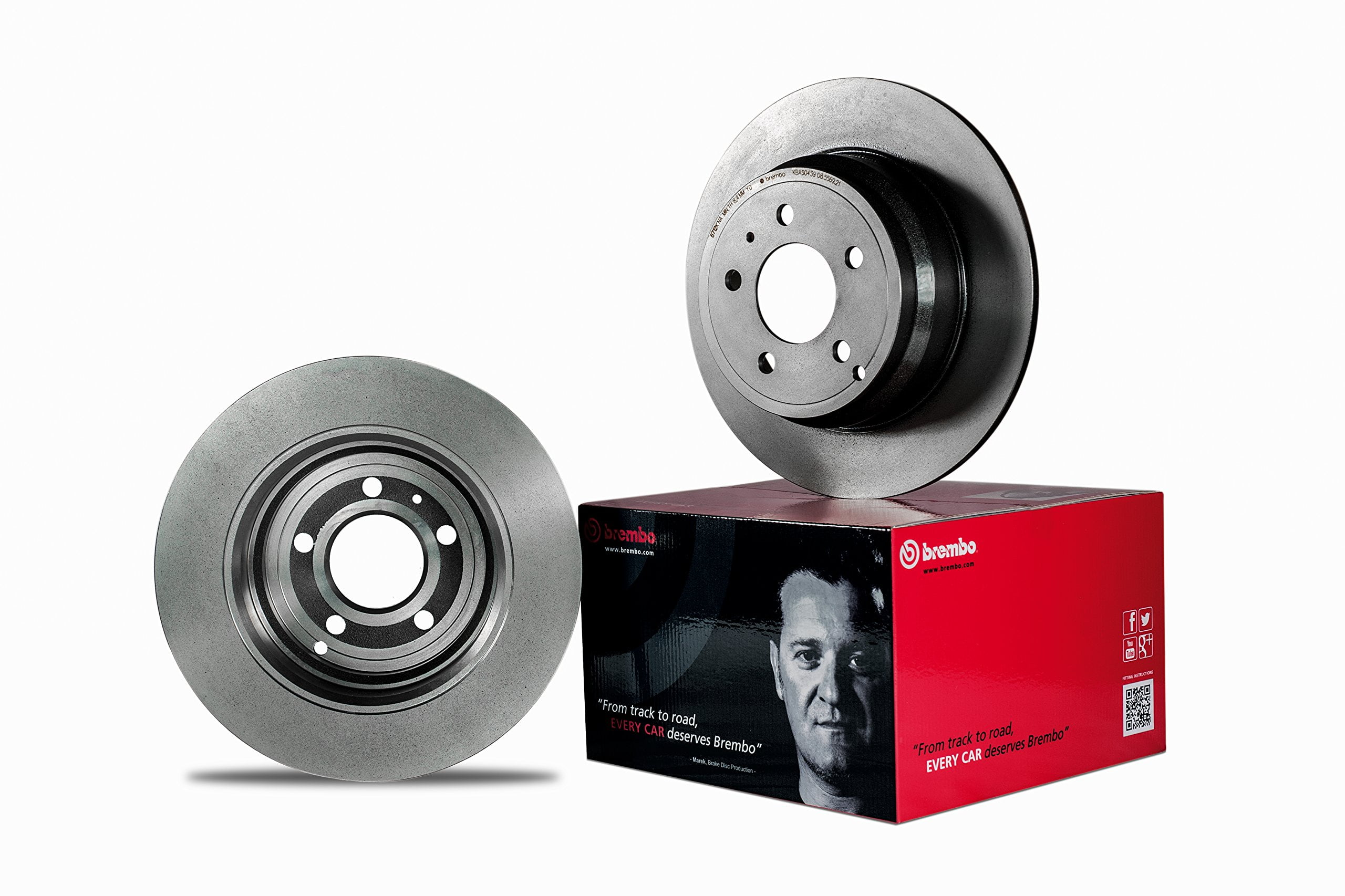 Brembo 09.B807.41 BRAKE ROTORS Fits select: 2014-2018 MERCEDES-BENZ CLA 250, 2015-2018 MERCEDES-BENZ GLA 250 4MATIC