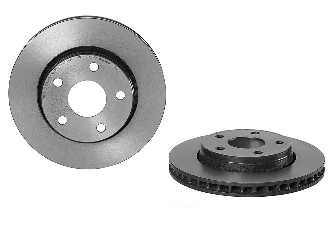 Brembo 09.C003.11 BRAKE ROTORS Fits select: 2015-2017 JEEP WRANGLER UNLIMITED SPORT, 2012-2014 JEEP WRANGLER SPORT