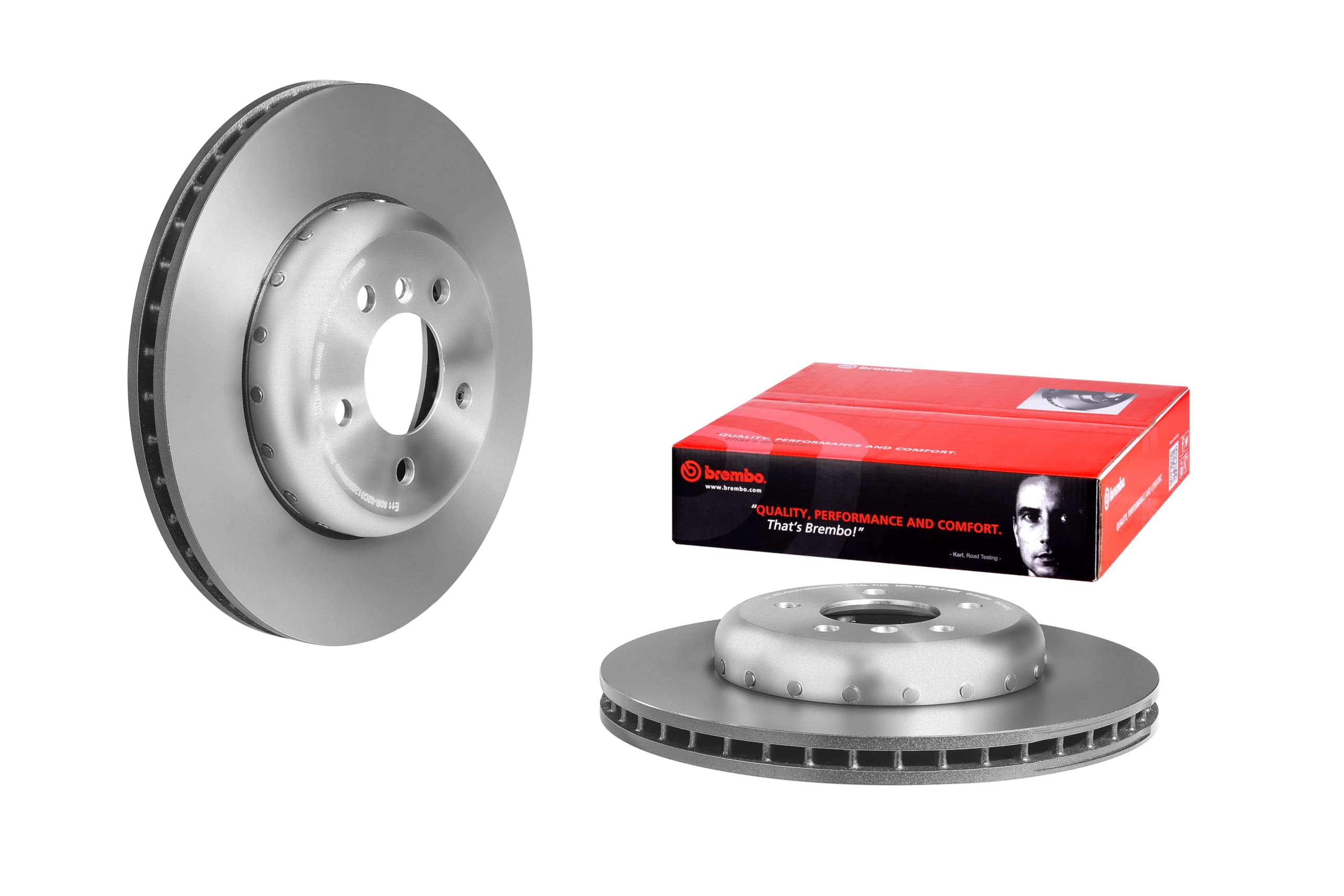 Brembo OE UV Coated Front Rotor for BMW 535d, 535i xDrive (Part #09.C409.13)