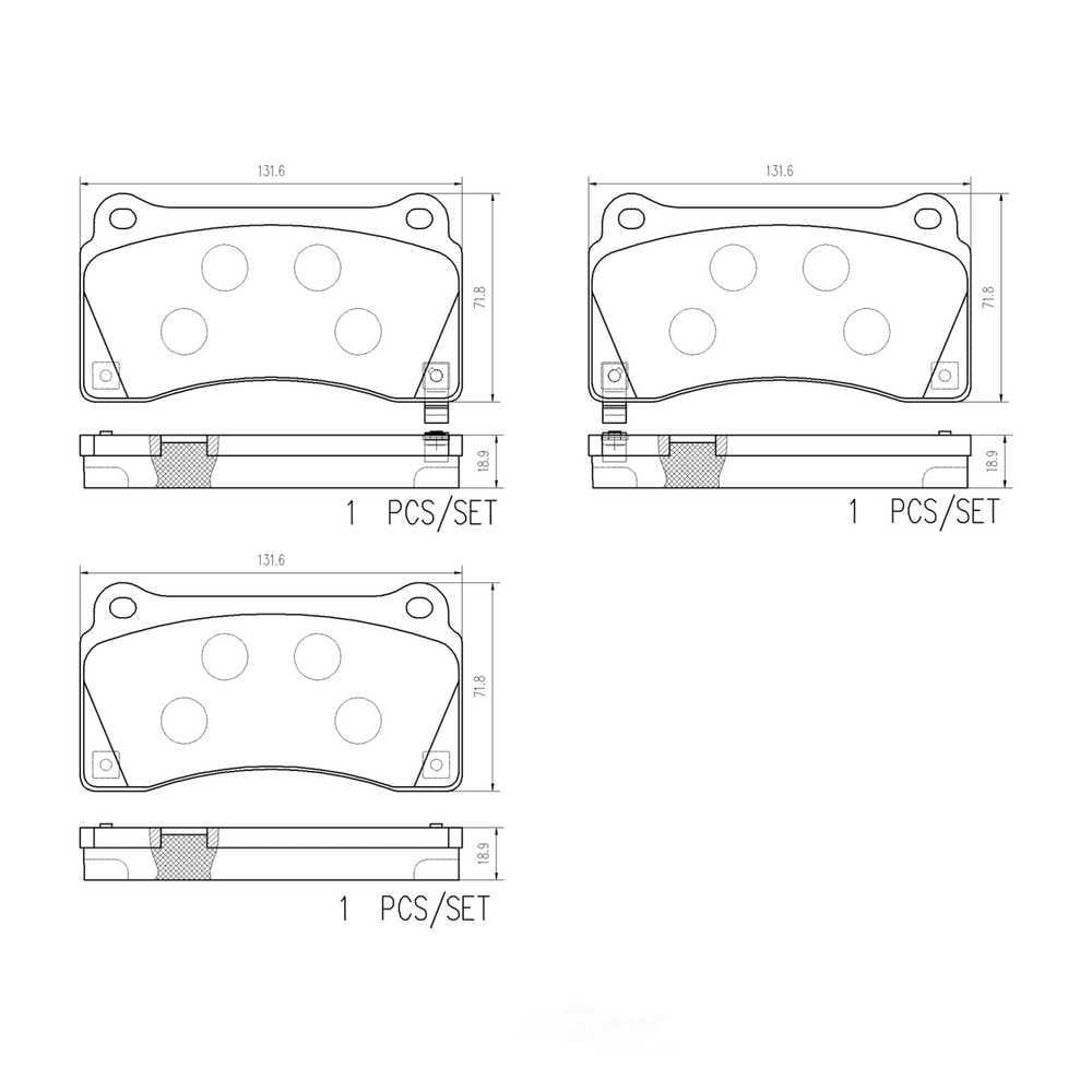 Brembo P56128N PRIME Ceramic Brake Pad Set