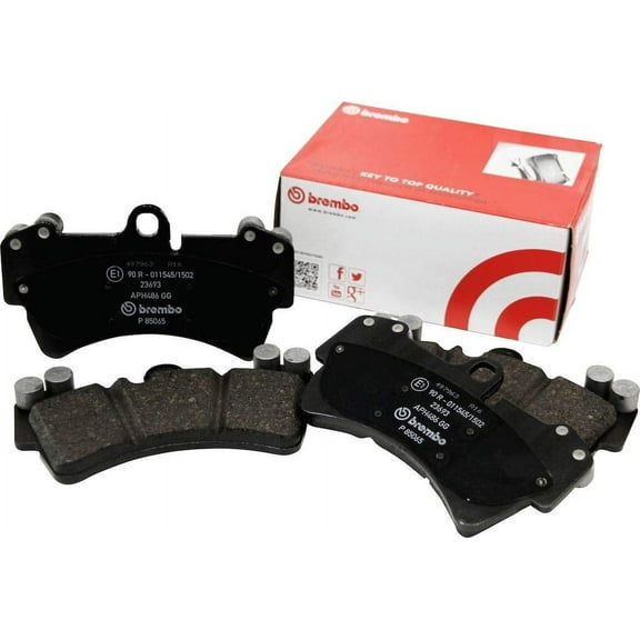 Brembo OE Front Premium NAO Ceramic Brake Pads for 2012-2015 Audi R8 and 2005-2006 Porsche Cayenne