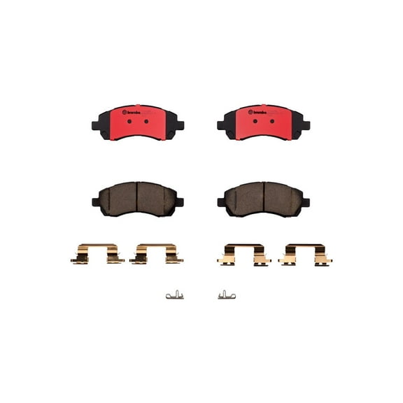 Brembo OE P78009N Front Premium NAO Ceramic Brake Pads for Subaru Impreza and Legacy (1999-2001)