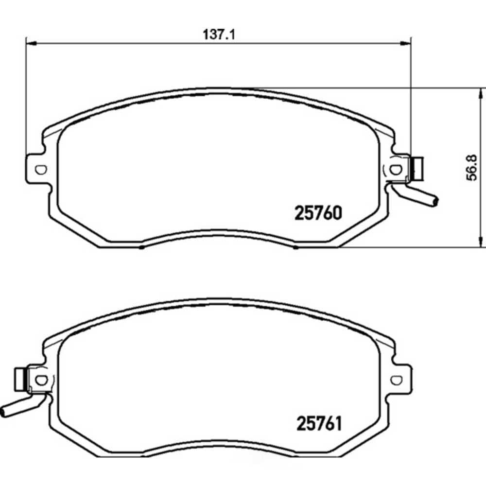 Brembo P78027N PRIME Ceramic Brake Pad Set