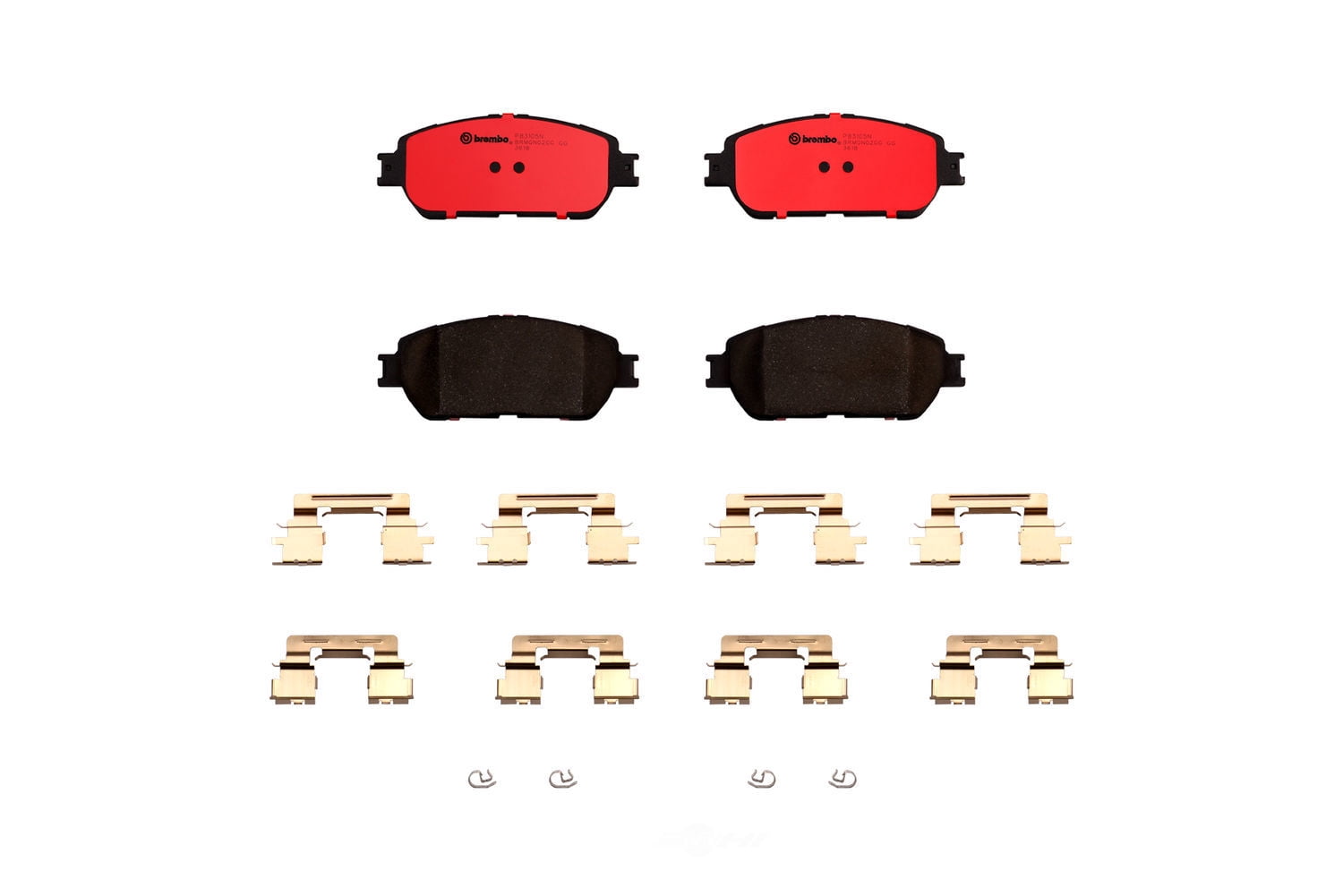 Brembo P83105N Premium NAO Ceramic OE Equivalent Pad