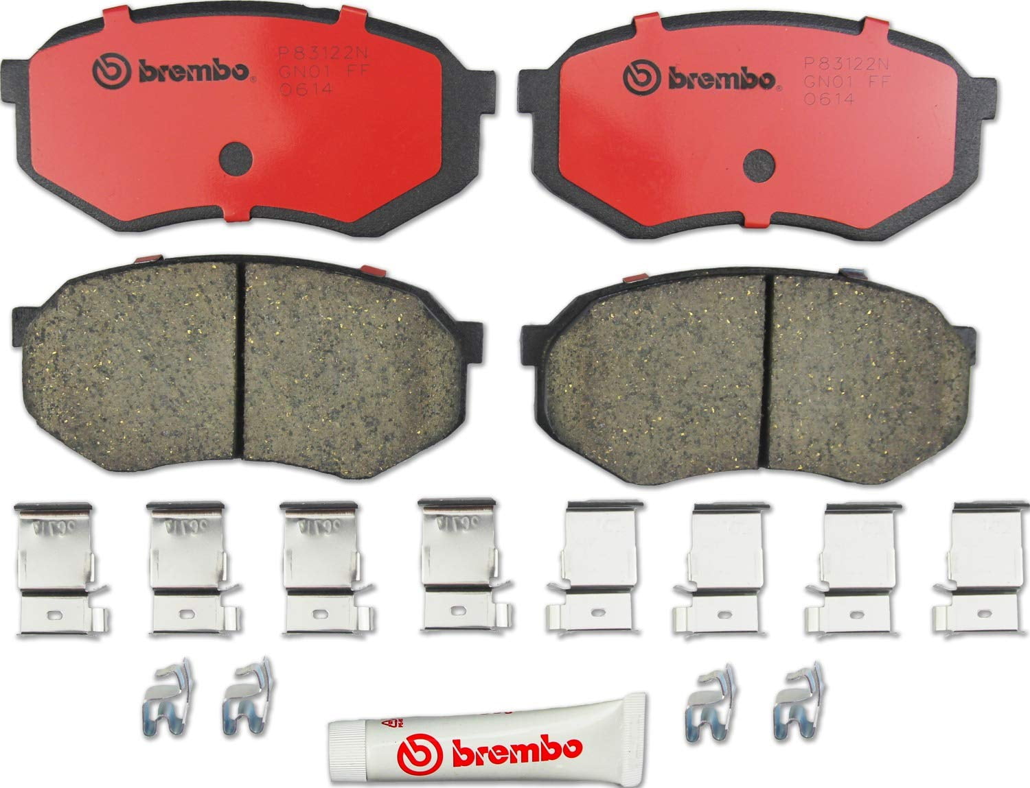 Brembo P83122N NAO BRAKE PADS Fits select: 2003-2004 TOYOTA TACOMA XTRACAB, 2001-2002 TOYOTA TACOMA